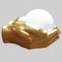 Бра Glowing Ball In The Gold Hands от LaLume