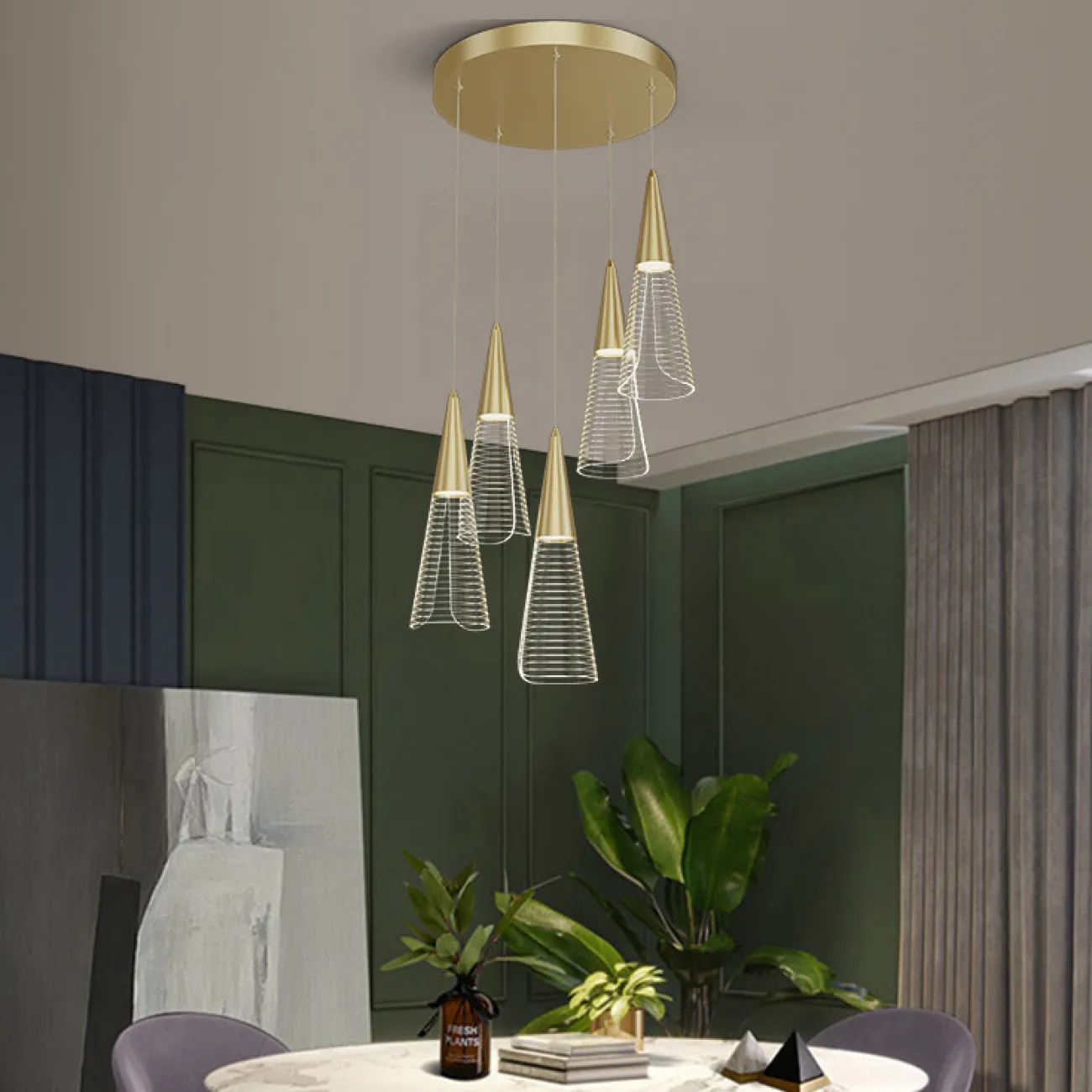 Подвесной светильник MANDORA L5 Black Диск от ImperiumLoft