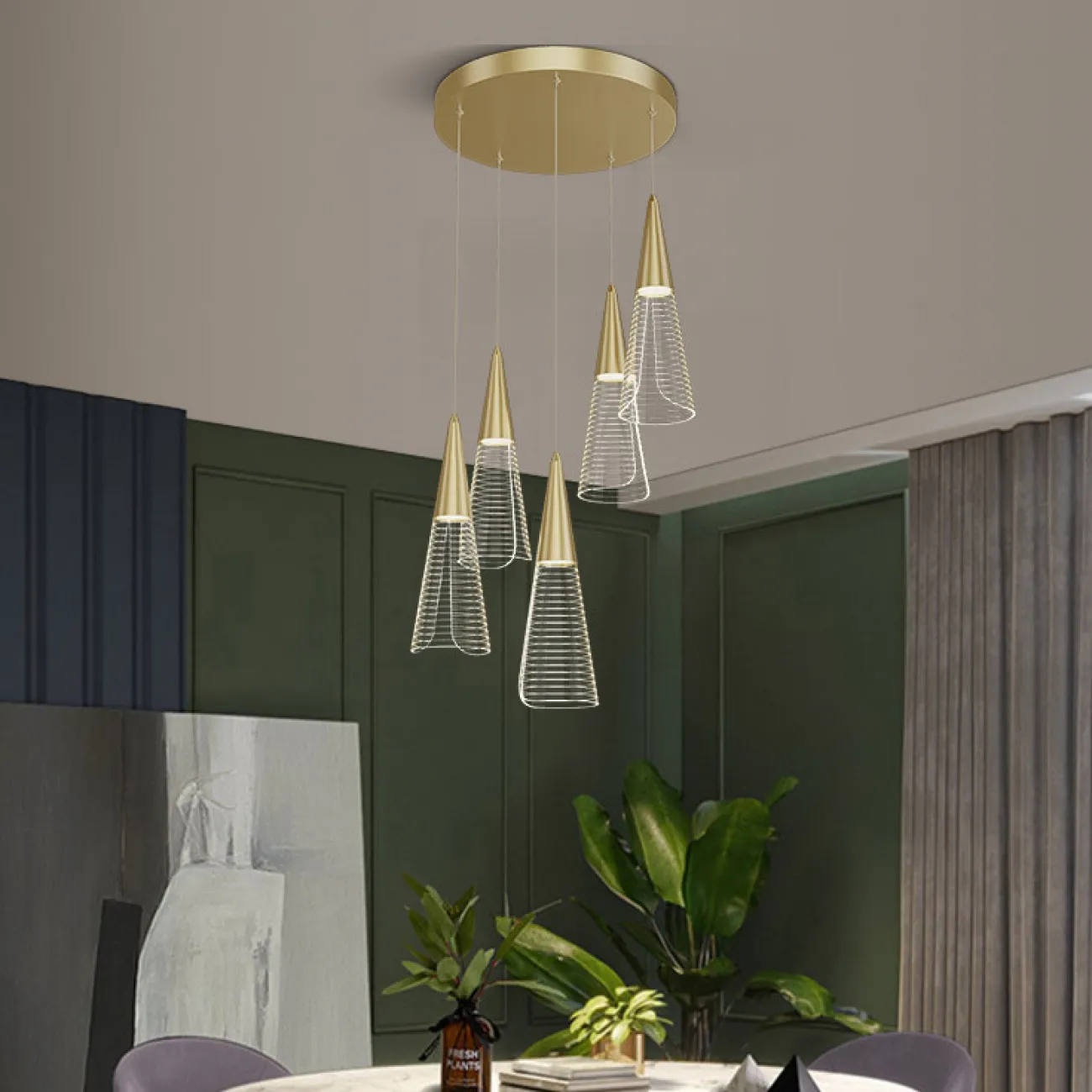 Подвесной светильник MANDORA L5 Black Диск от ImperiumLoft