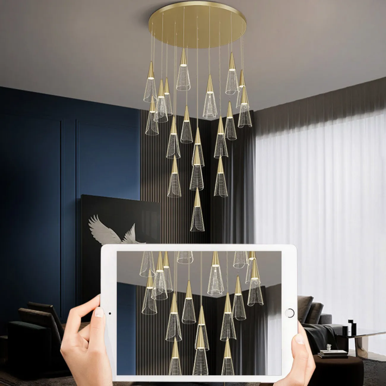 Подвесной светильник MANDORA L5 Black Диск от ImperiumLoft