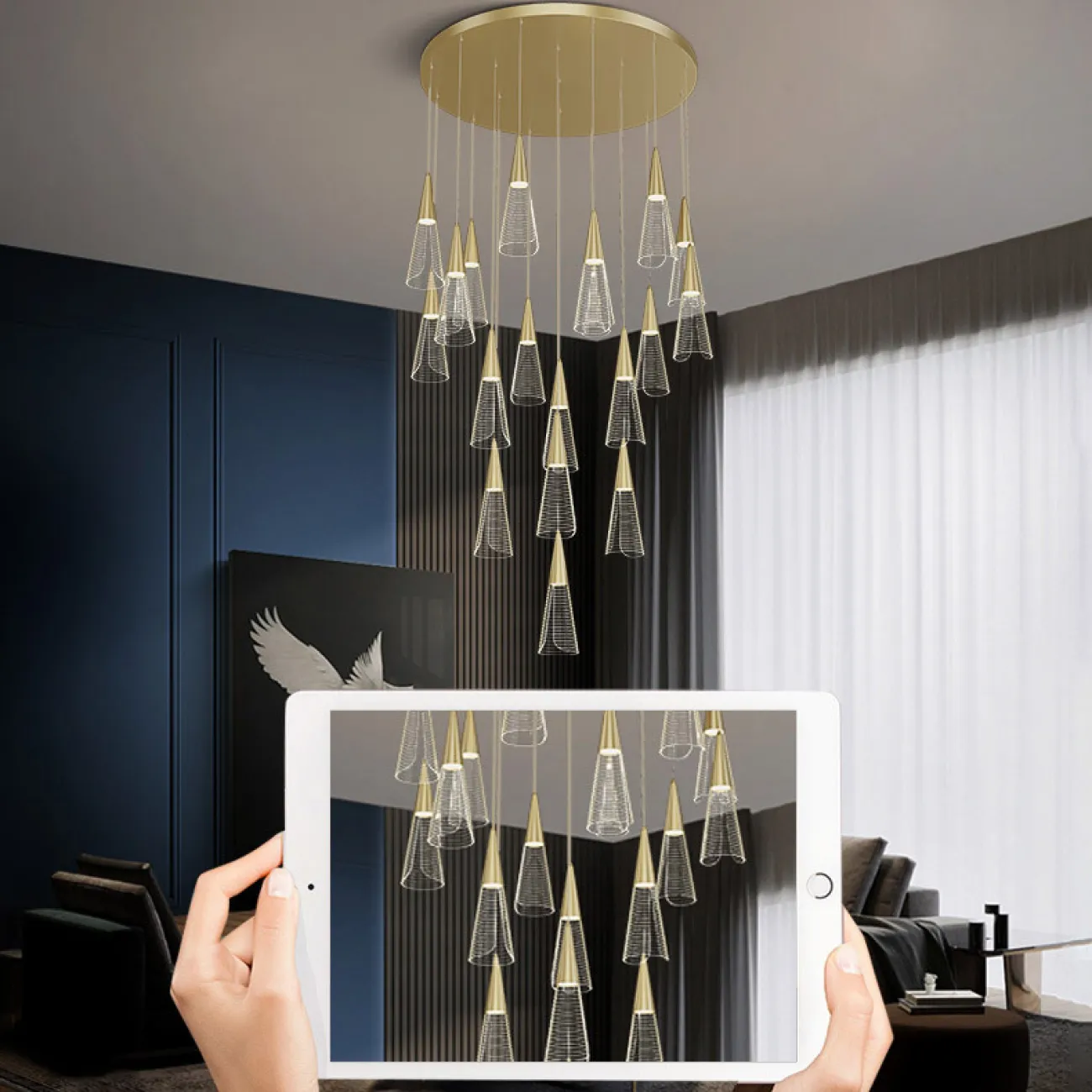 Подвесной светильник MANDORA L3 Black Планка от ImperiumLoft Подвесной светильник MANDORA L3 Black Планка от ImperiumLoft