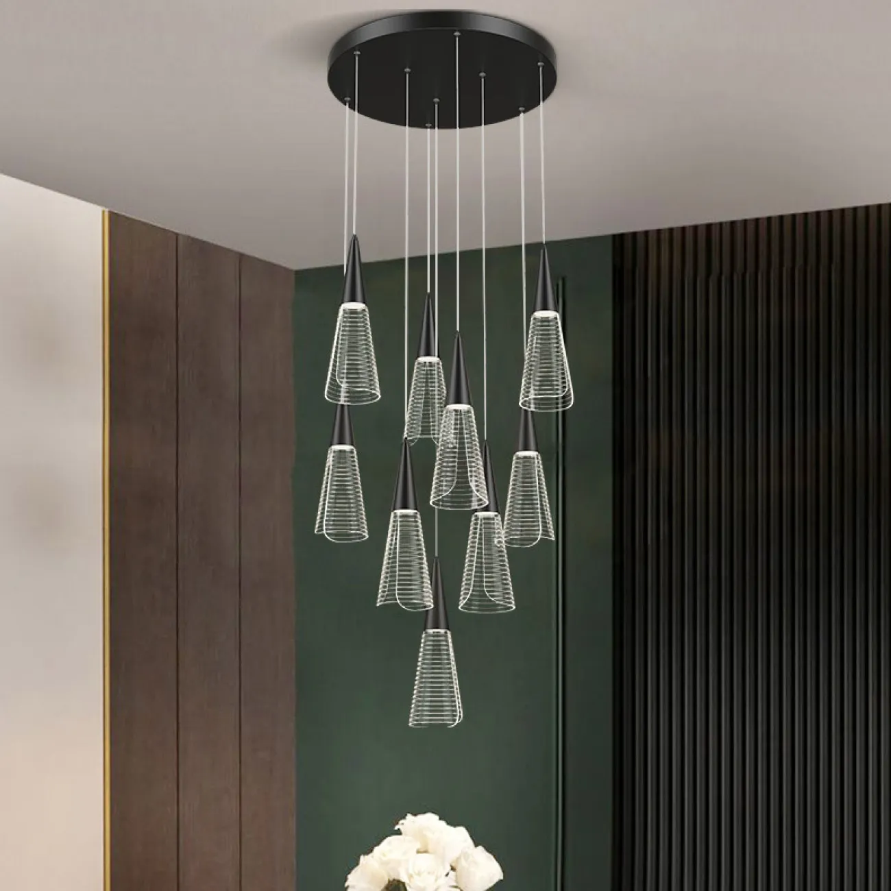 Подвесной светильник MANDORA L3 Black Планка от ImperiumLoft Подвесной светильник MANDORA L3 Black Планка от ImperiumLoft