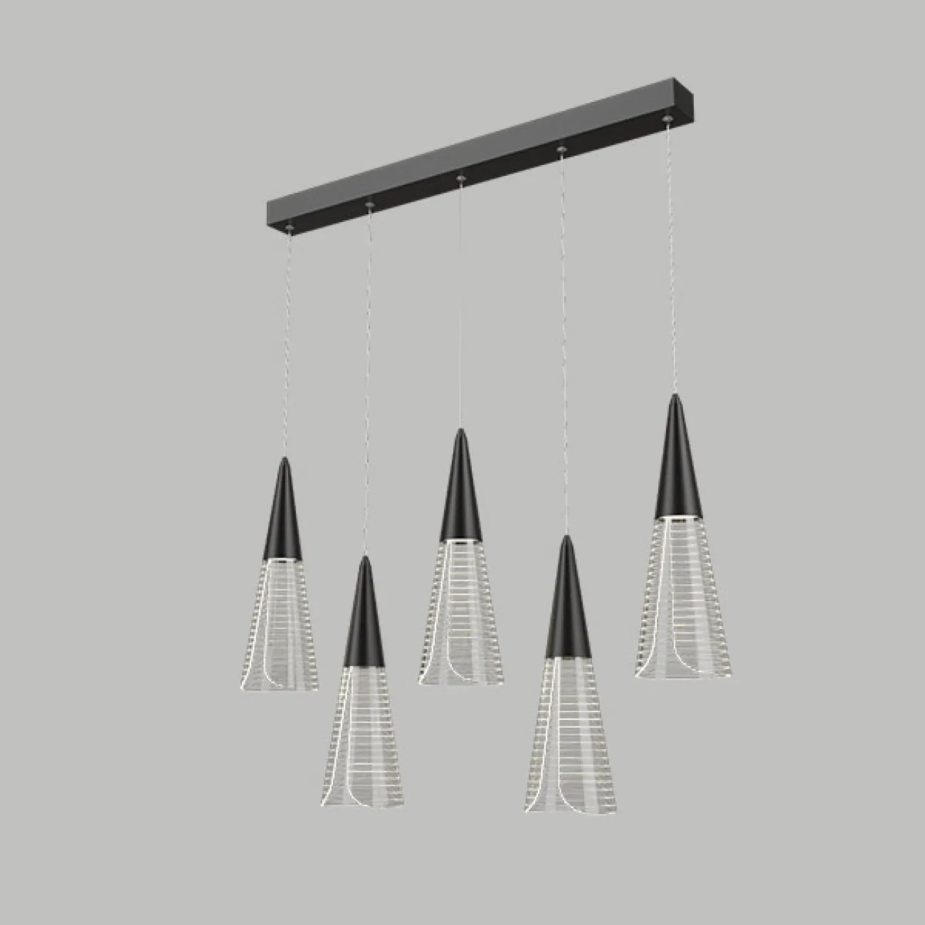 Подвесной светильник MANDORA L3 Black Планка от ImperiumLoft Подвесной светильник MANDORA L3 Black Планка от ImperiumLoft