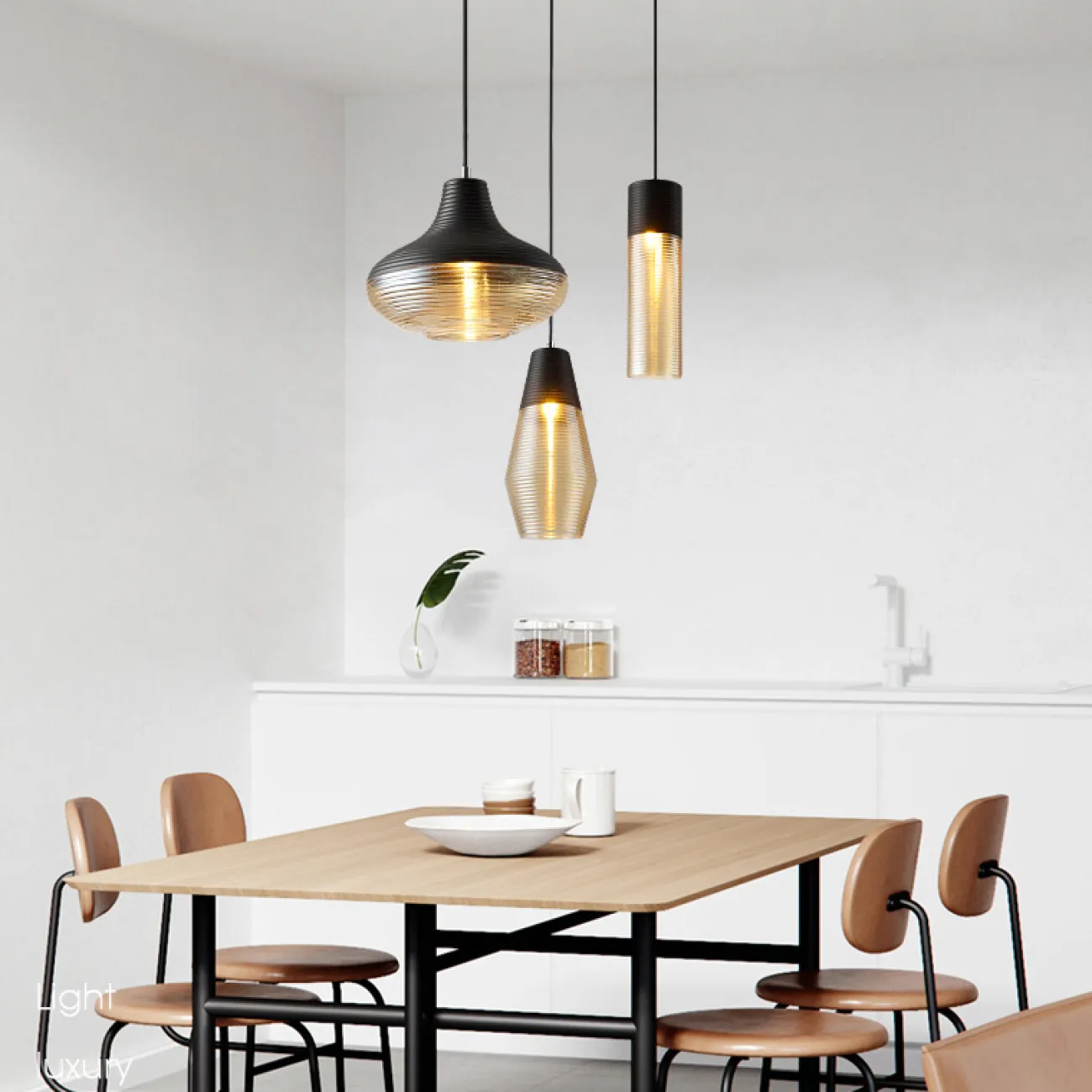 Подвесной светильник RENORD D26 black amber от ImperiumLoft