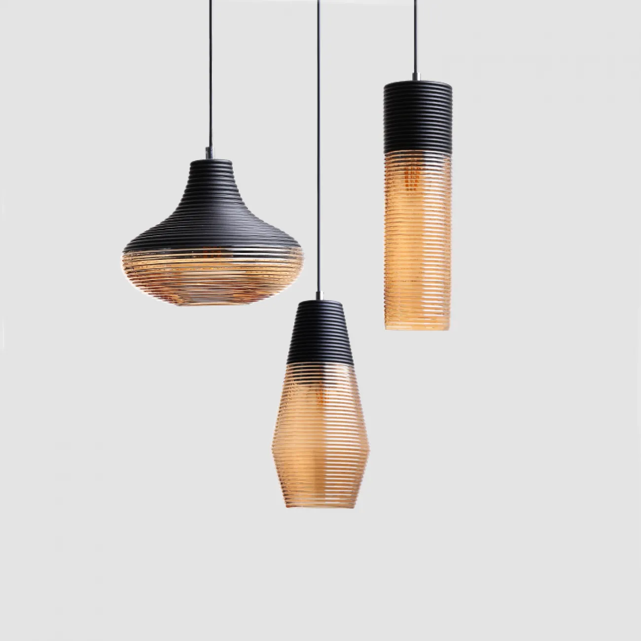 Подвесной светильник RENORD D16 black amber от ImperiumLoft