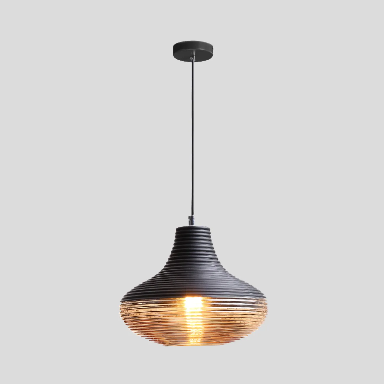 Подвесной светильник RENORD D26 black amber от ImperiumLoft