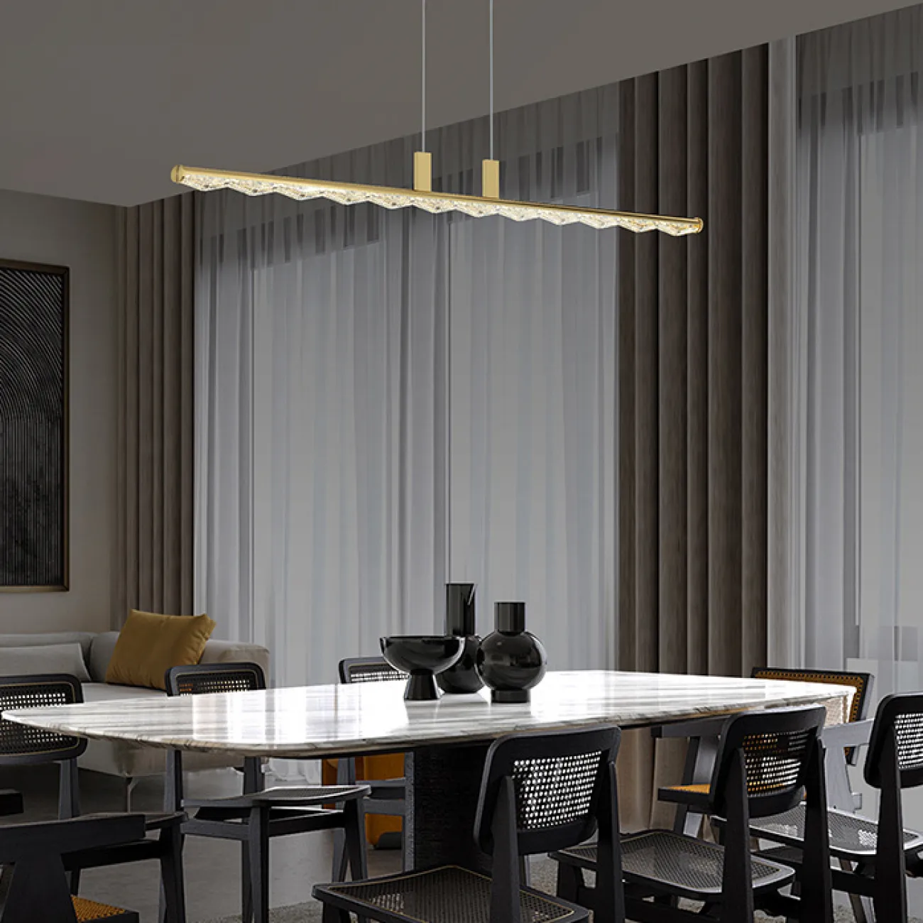 Подвесной светильник CARIA LONG L100,5 Brass от ImperiumLoft