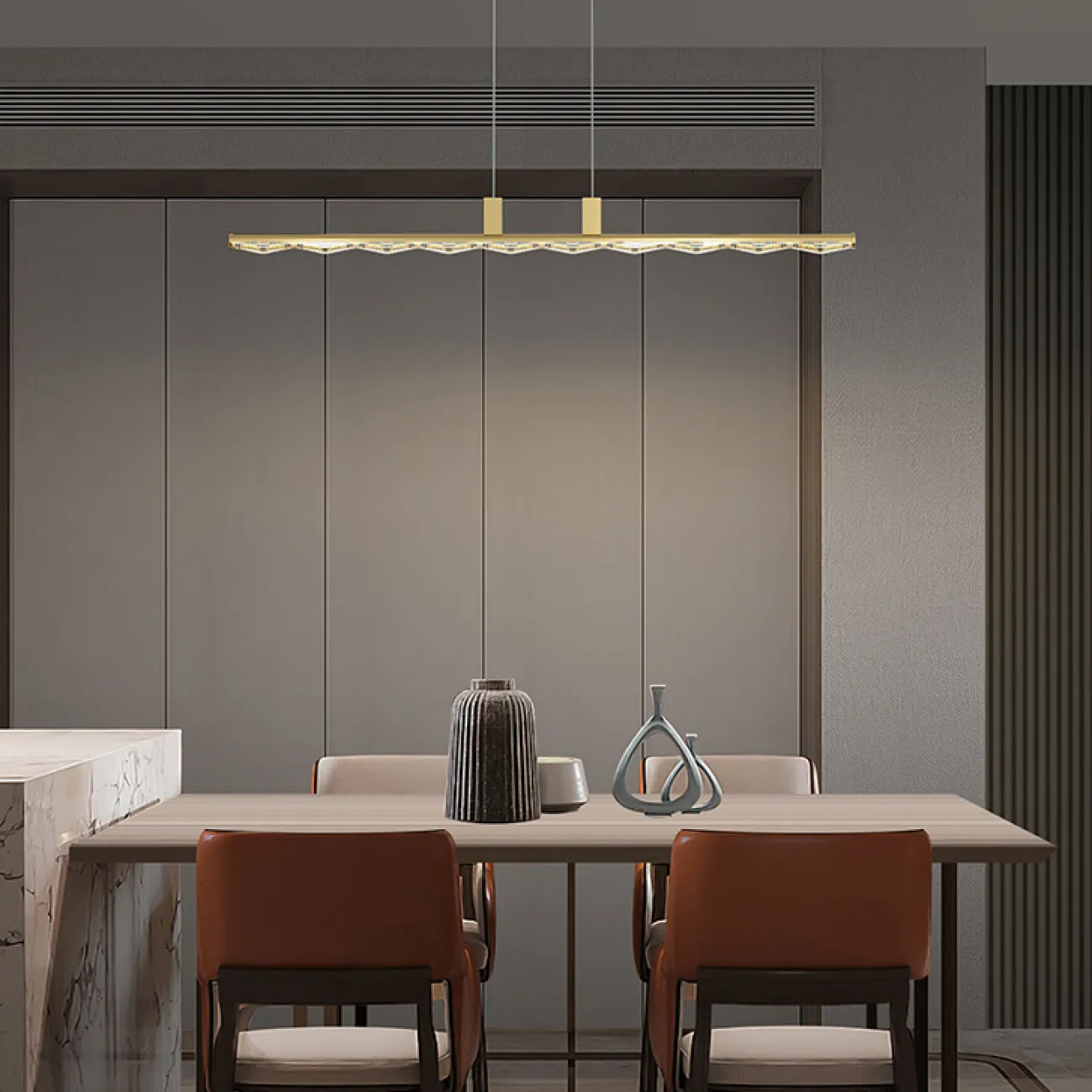 Подвесной светильник CARIA LONG L100,5 Brass от ImperiumLoft