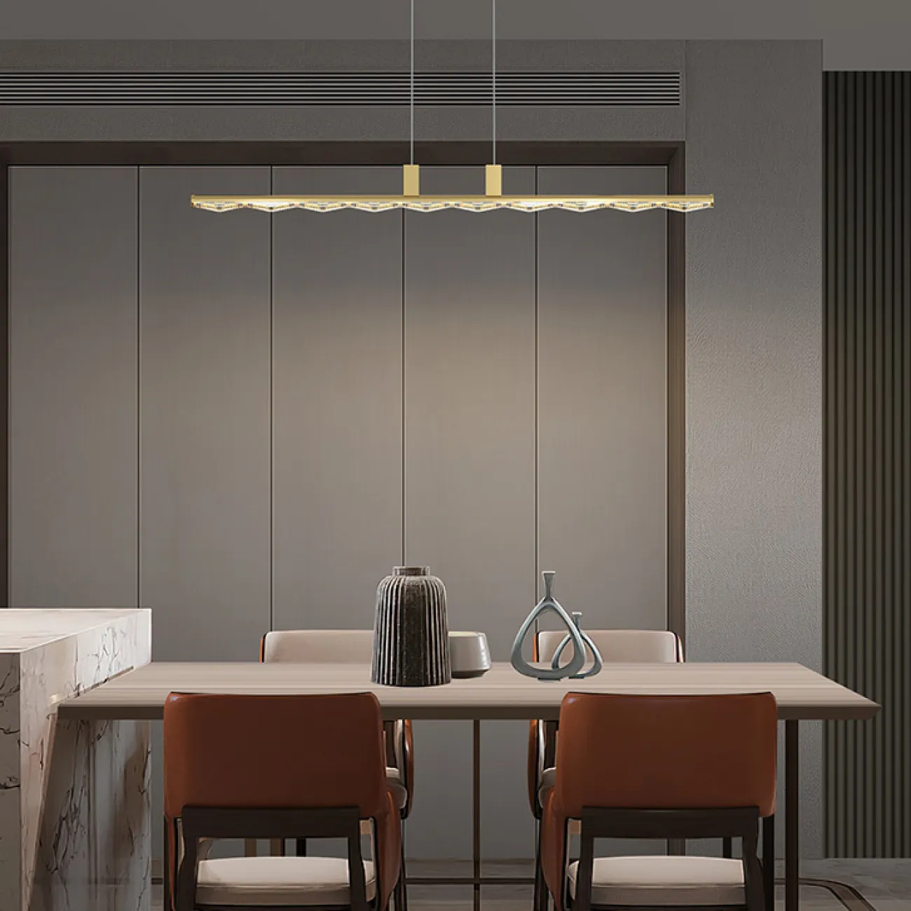 Подвесной светильник CARIA LONG L140,5 Black от ImperiumLoft