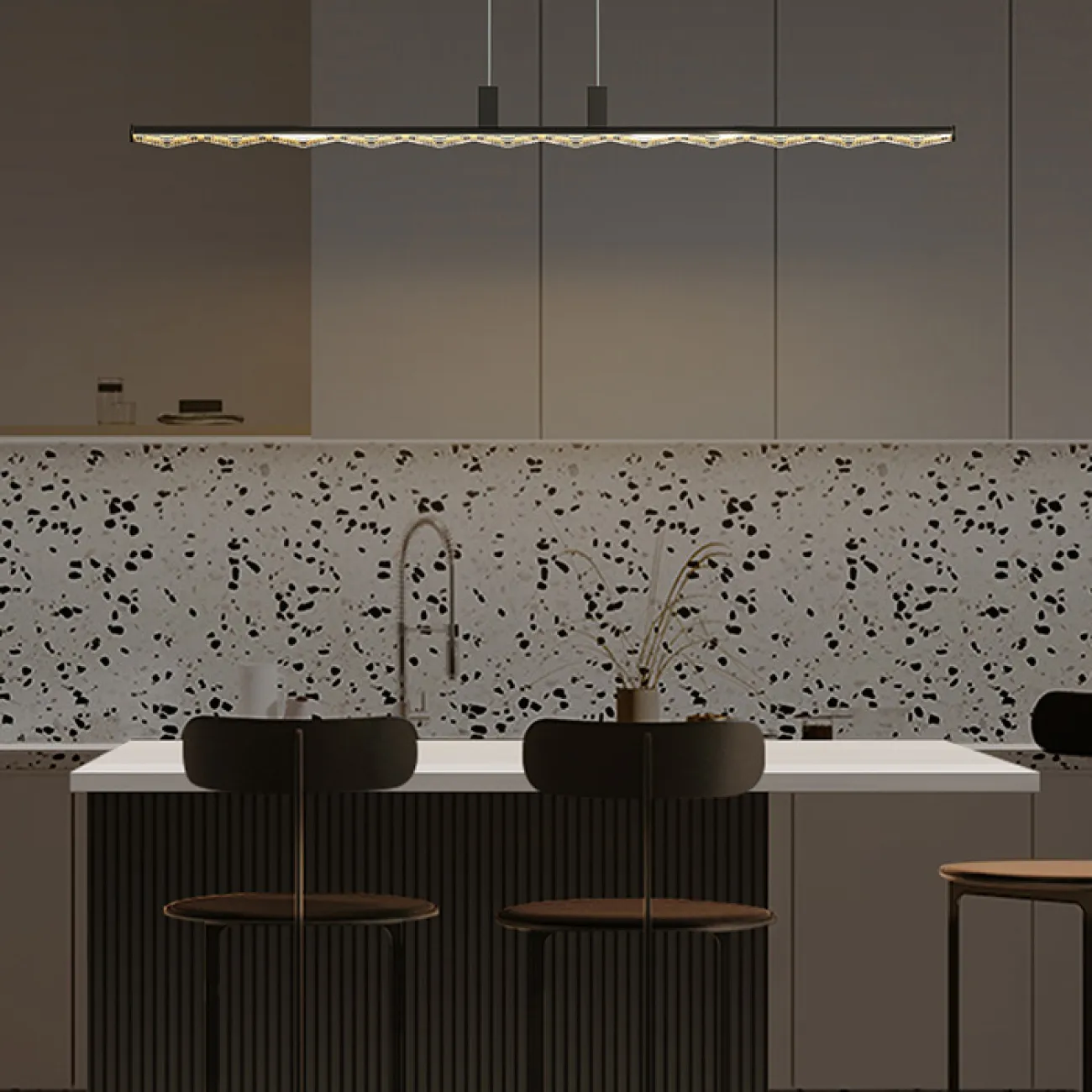 Подвесной светильник CARIA LONG L140,5 Black от ImperiumLoft