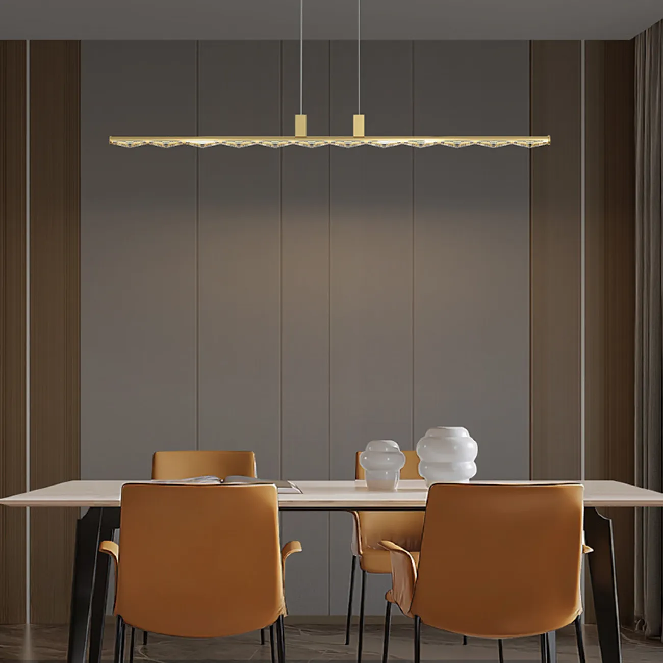 Подвесной светильник CARIA LONG L140,5 Black от ImperiumLoft