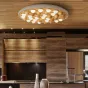 Потолочная люстра PIE D80 White/Light wood от ImperiumLoft