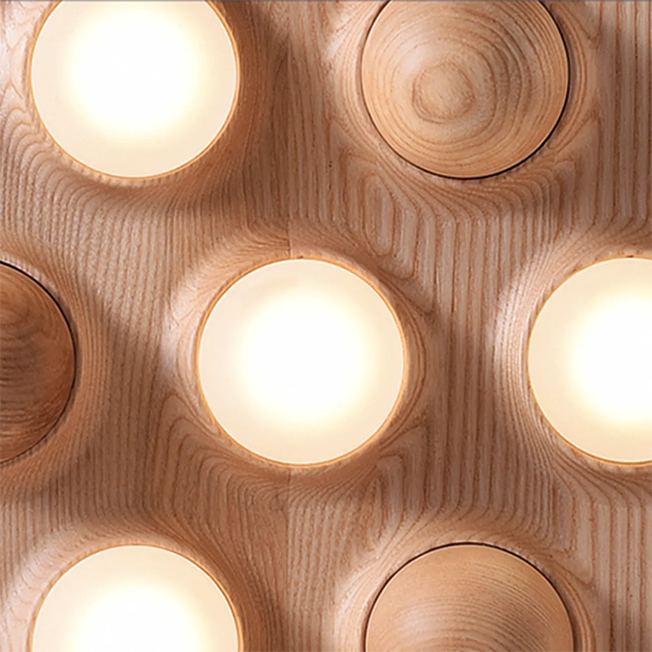 Потолочная люстра PIE D60 Gold/Dark wood от ImperiumLoft