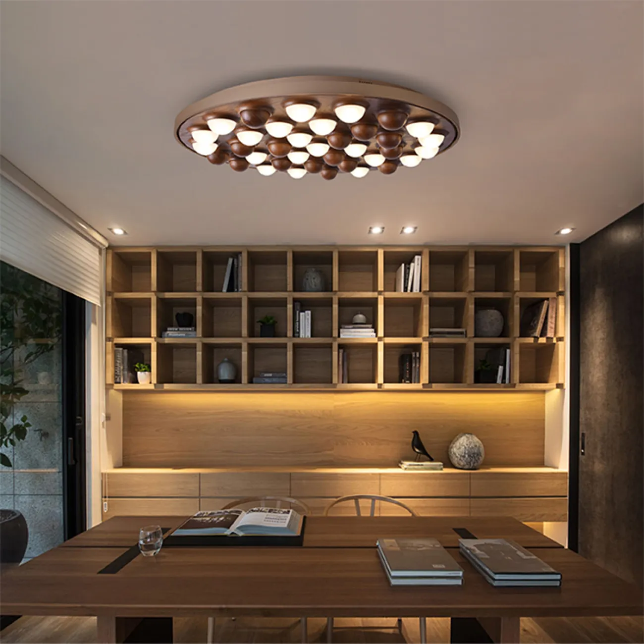 Потолочная люстра PIE D60 Gold/Dark wood от ImperiumLoft