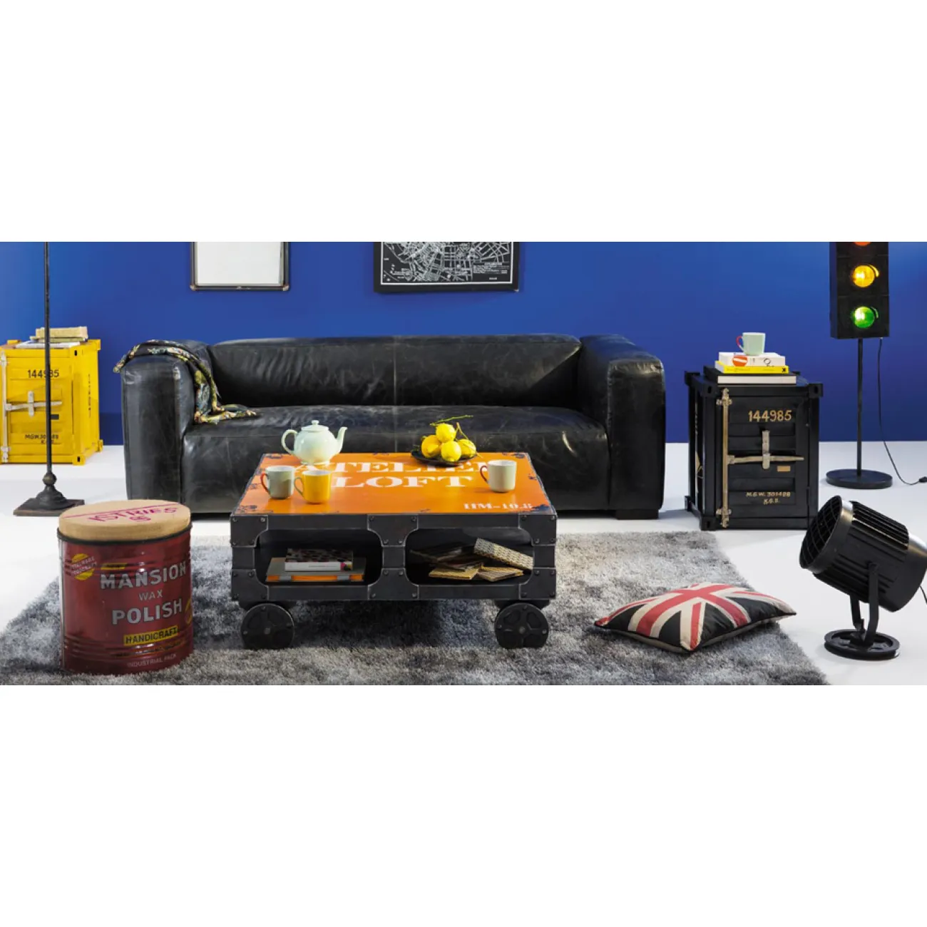 Тумбочка CARLINGUE Sea Container yellow от LaLume