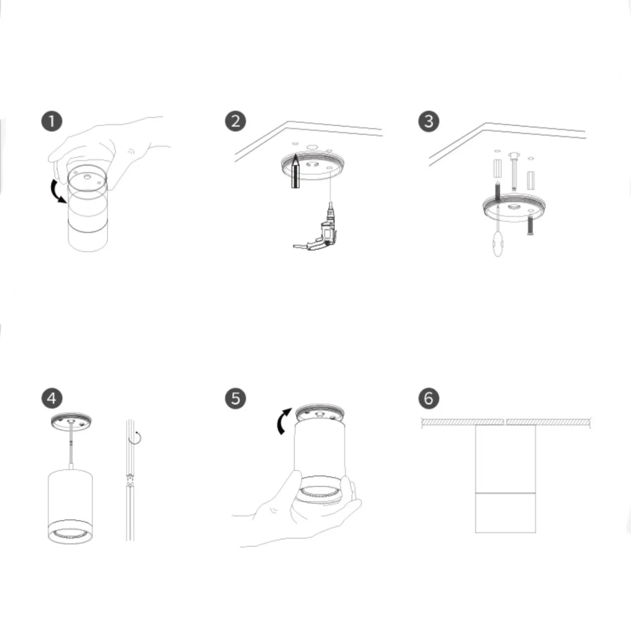 Накладной светодиодный светильник с плафоном цилиндрической формы с матовым цветофильтром CHANGE White 4000К