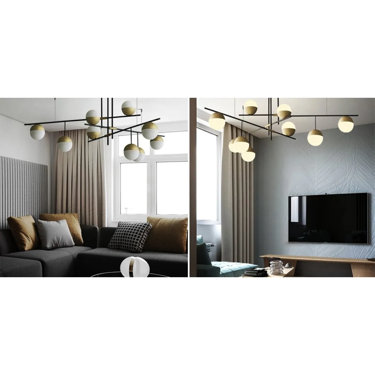 Люстра Balls white & brass 9 Люстра Balls white & brass 9