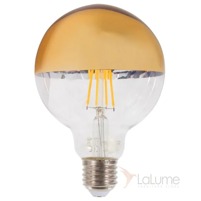 Лампа прозрачная с гальваникой LED Е27 4W теплый свет от LaLume