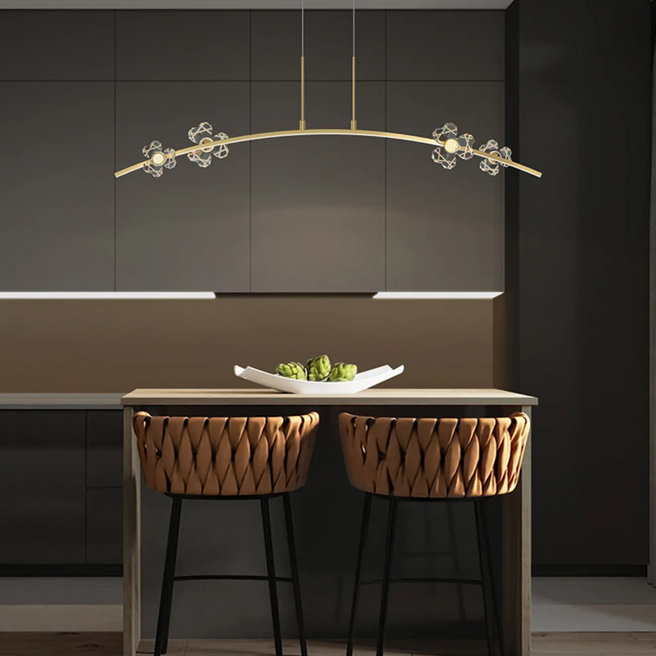 Подвесной светильник CAMILIA ARC L120 Black от ImperiumLoft