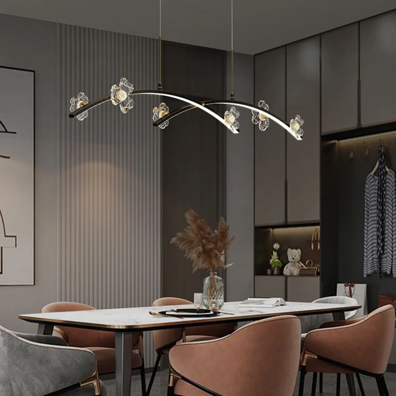 Подвесной светильник CAMILIA ARC L120 Black от ImperiumLoft