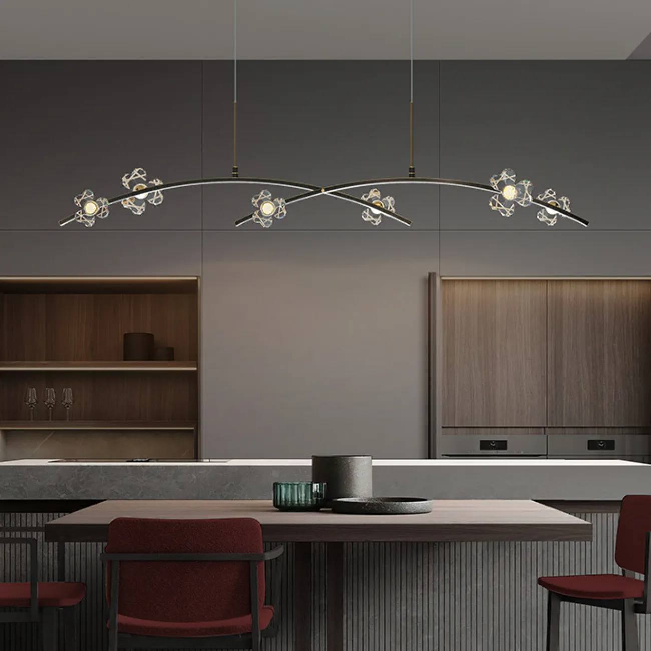Подвесной светильник CAMILIA ARC L120 Black от ImperiumLoft