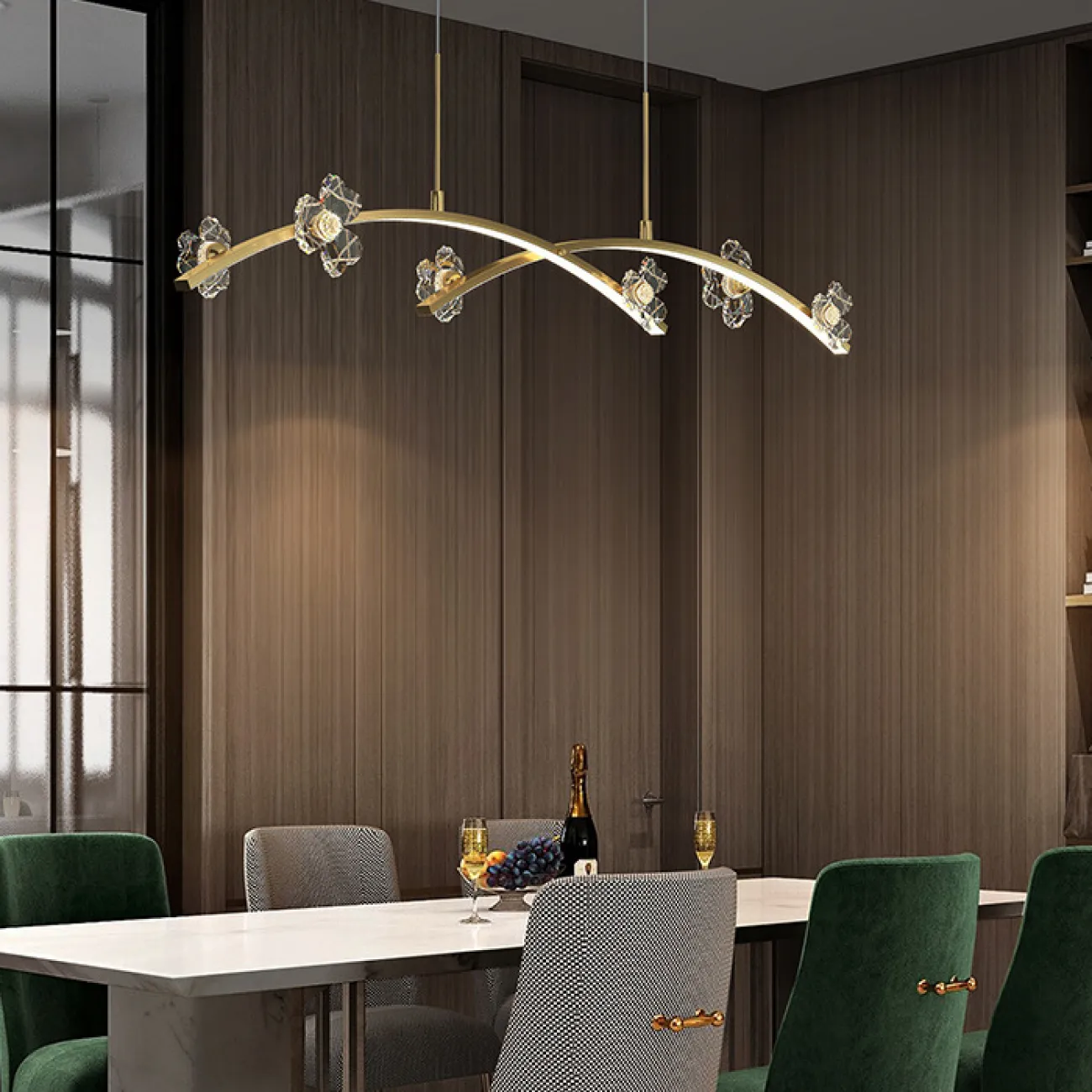 Подвесной светильник CAMILIA ARC L120 Black от ImperiumLoft
