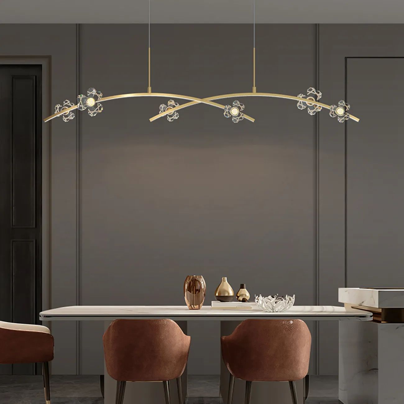 Подвесной светильник CAMILIA ARC L120 Black от ImperiumLoft