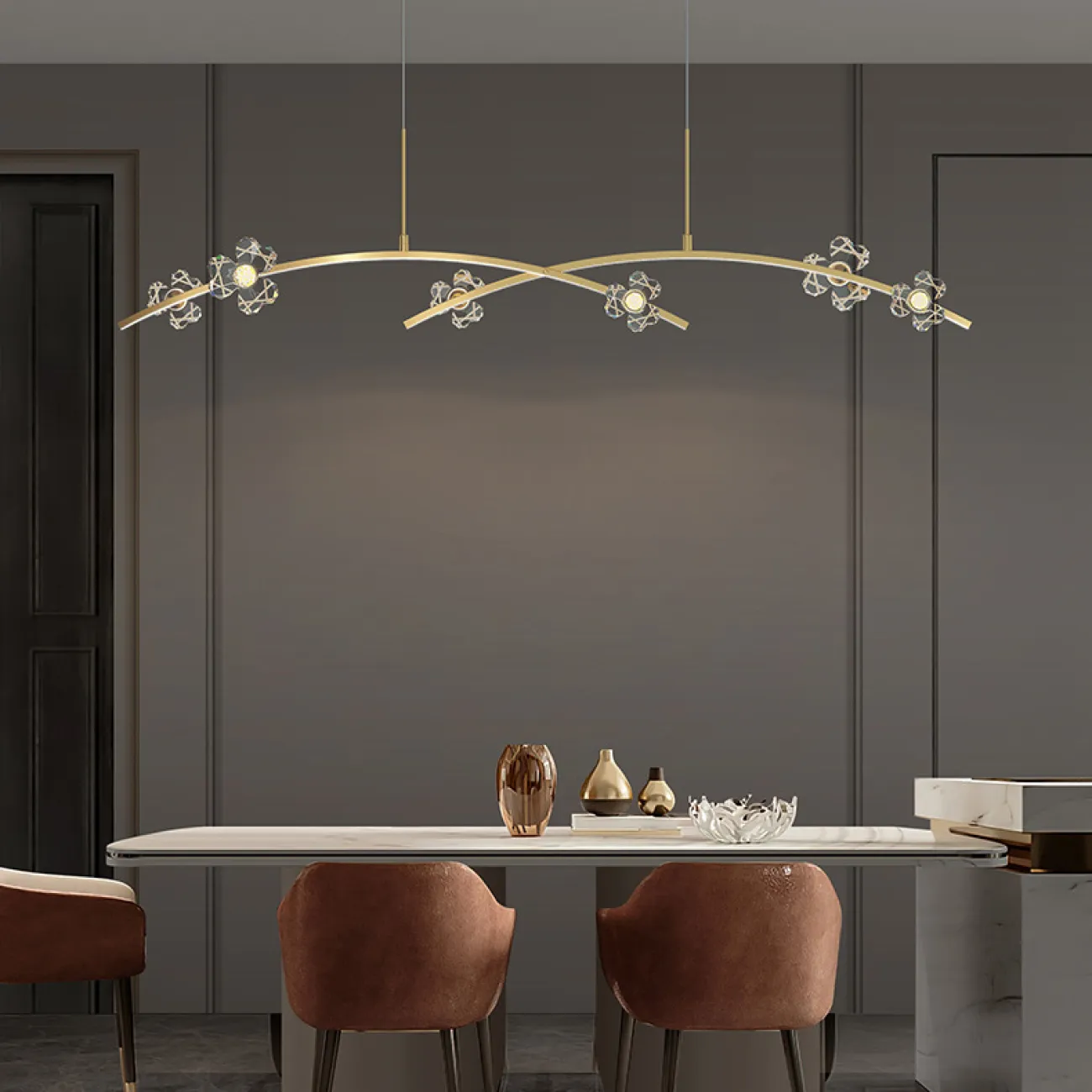 Подвесной светильник CAMILIA ARC L100 Black от ImperiumLoft