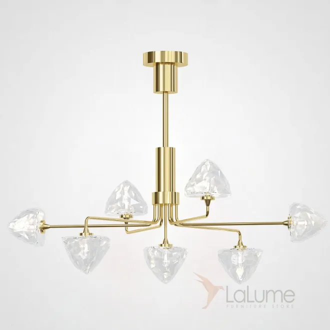 Люстра на штанге ICE 7 lamps Gold от ImperiumLoft