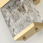 Бра со стеклянным плафоном в виде рельефного слитка в латунном корпусе MAGNET WALL