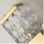 Бра со стеклянным плафоном в виде рельефного слитка в латунном корпусе MAGNET WALL