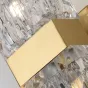Бра со стеклянным плафоном в виде рельефного слитка в латунном корпусе MAGNET WALL