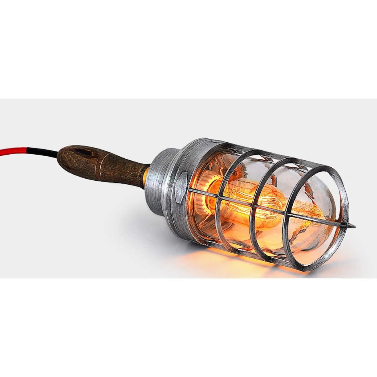 Ручной светильник Steampunk Cage Glass Edison Hanging Lamp от LaLume