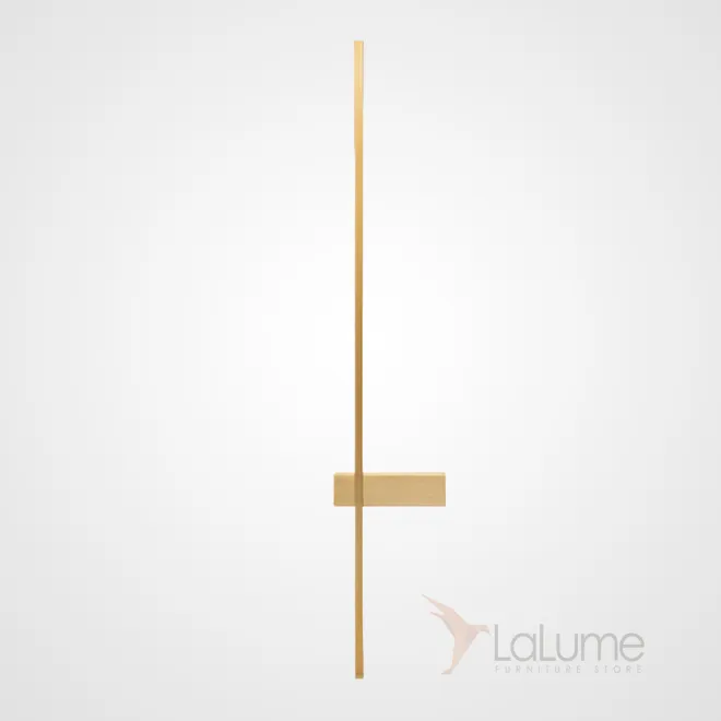 Серия настенных светильников в минималистичном стиле в виде вытянутой прямоугольной стойки с LED-подсветкой GIA COLOR Brass