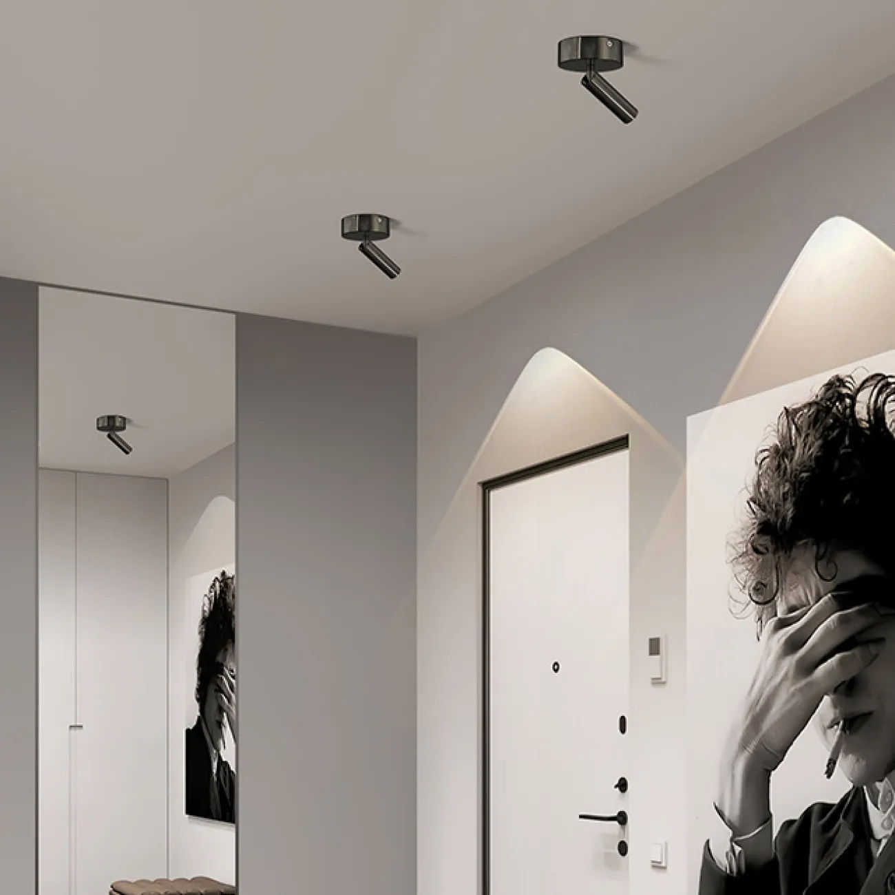 Точечный светодиодный светильник с цилиндрическим поворотным спотом на круглом креплении SIXTUS Точечный светодиодный светильник с цилиндрическим поворотным спотом на круглом креплении SIXTUS