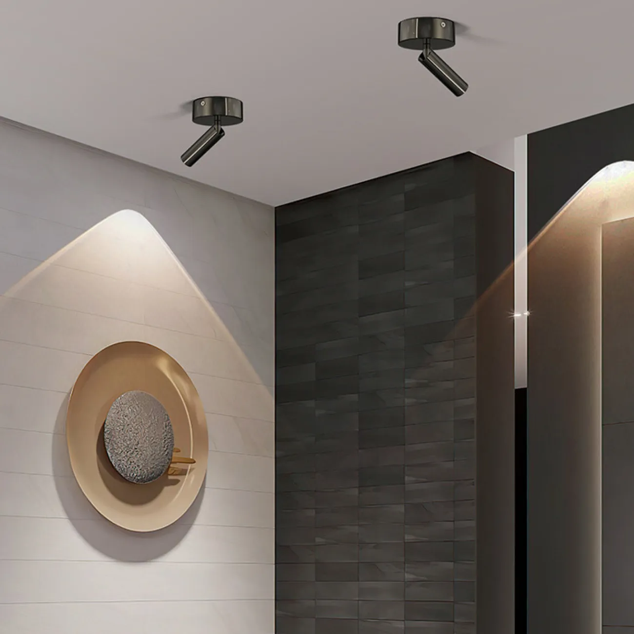 Точечный светодиодный светильник с цилиндрическим поворотным спотом на круглом креплении SIXTUS Точечный светодиодный светильник с цилиндрическим поворотным спотом на круглом креплении SIXTUS