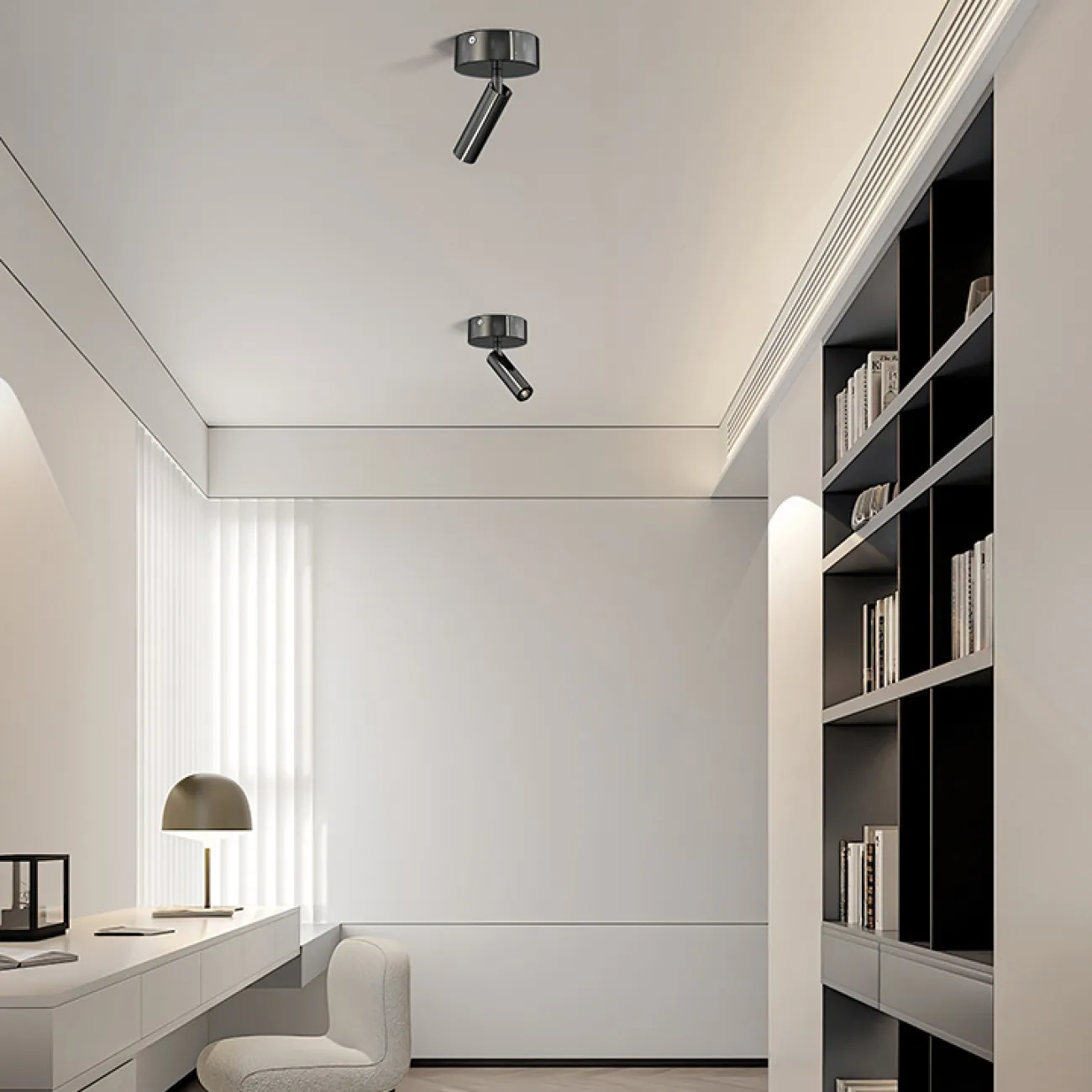 Точечный светодиодный светильник с цилиндрическим поворотным спотом на круглом креплении SIXTUS Точечный светодиодный светильник с цилиндрическим поворотным спотом на круглом креплении SIXTUS