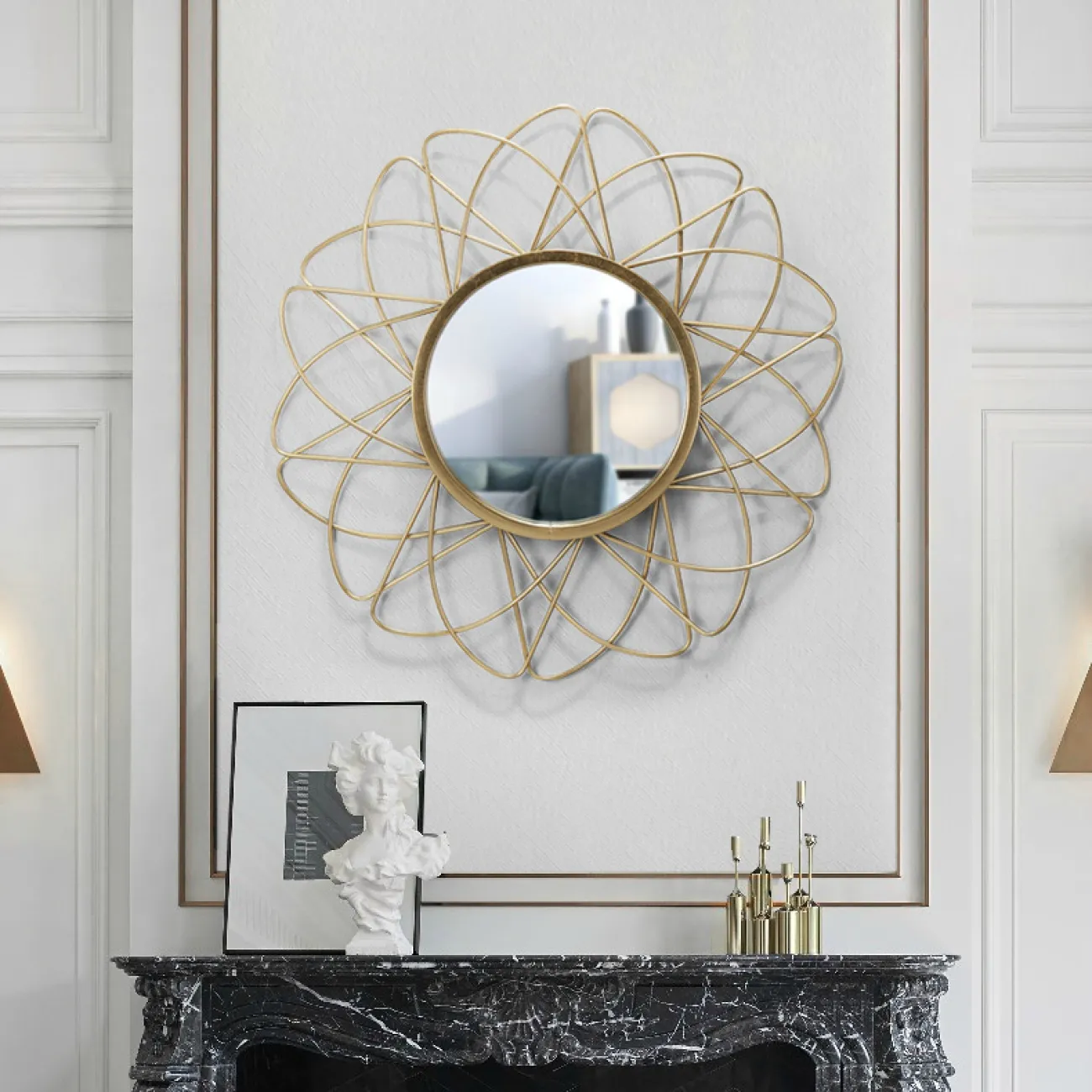 Дизайнерский настенный декор зеркала LaLume-KKK00248