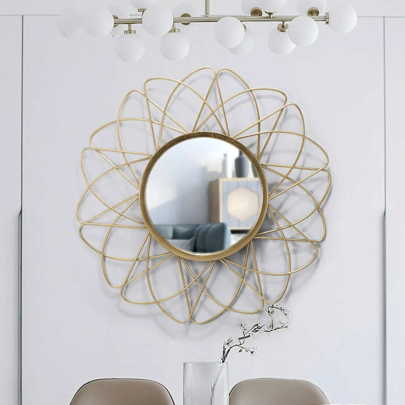 Дизайнерский настенный декор зеркала LaLume-KKK00248