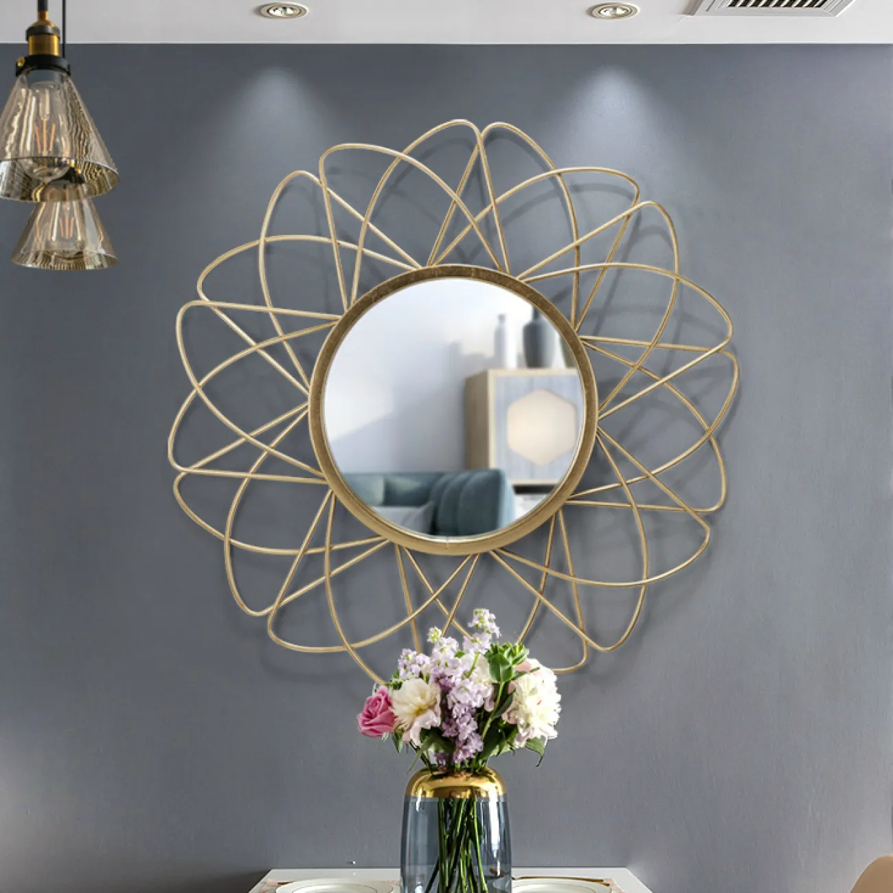 Дизайнерский настенный декор зеркала LaLume-KKK00248