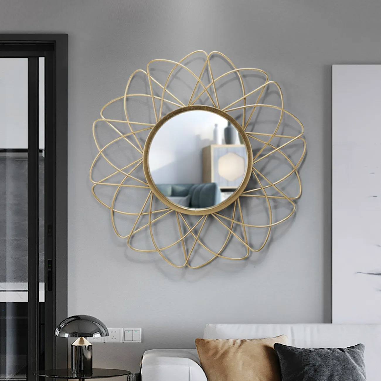 Дизайнерский настенный декор зеркала LaLume-KKK00248