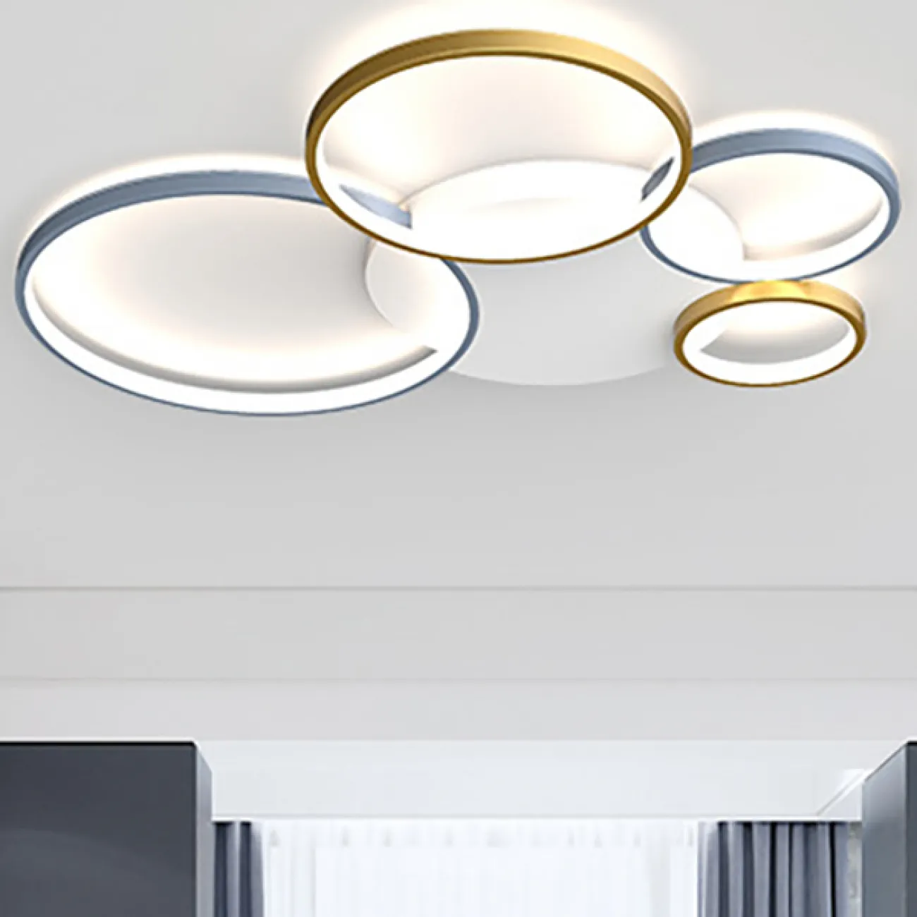 Потолочный светильник ALMA L75 Grey Gold от ImperiumLoft