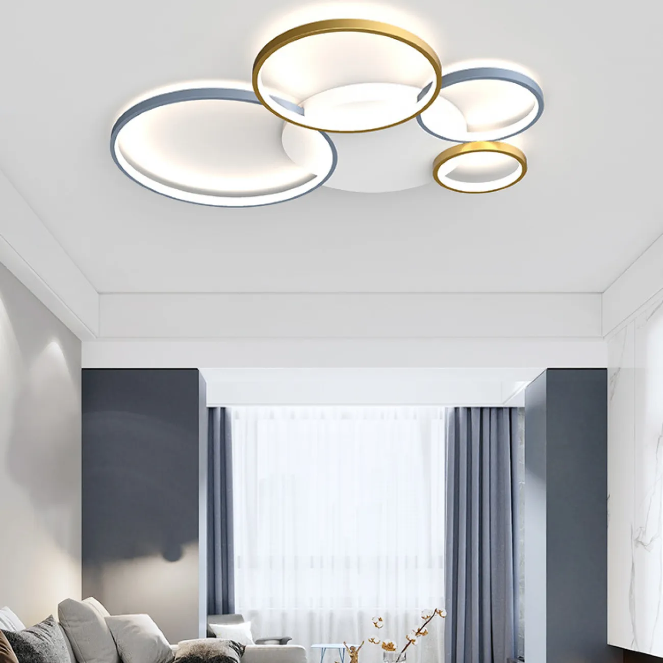 Потолочный светильник ALMA L75 Grey Gold от ImperiumLoft