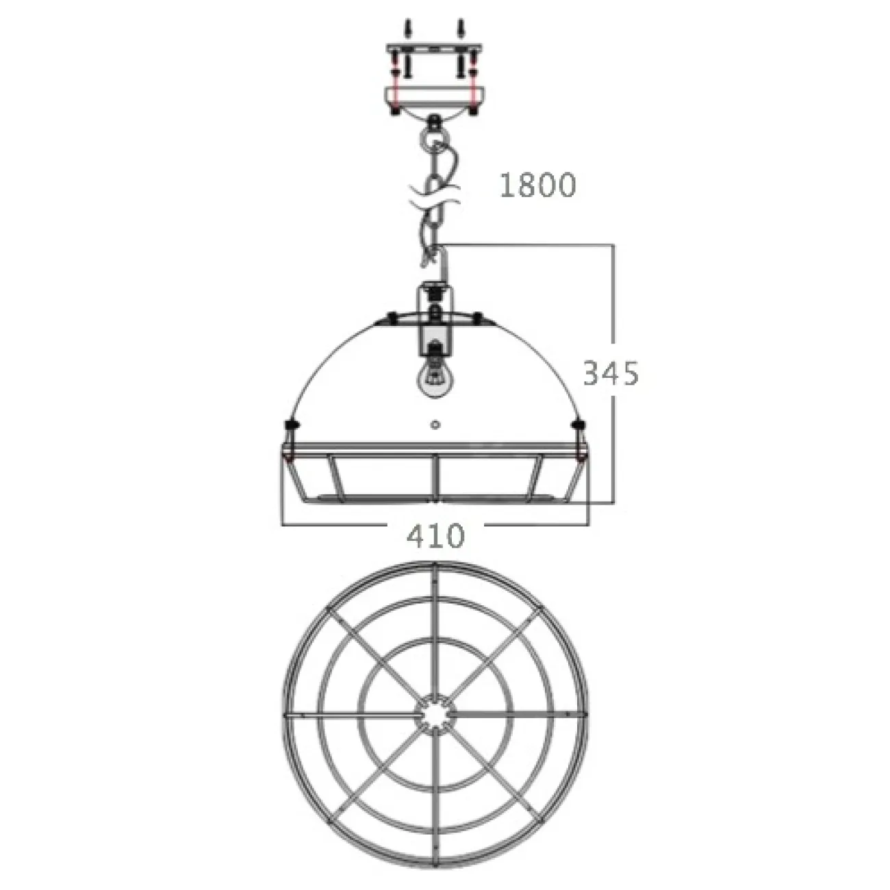 Светильник Loft Industrial Metal Cage Spiderweb от LaLume