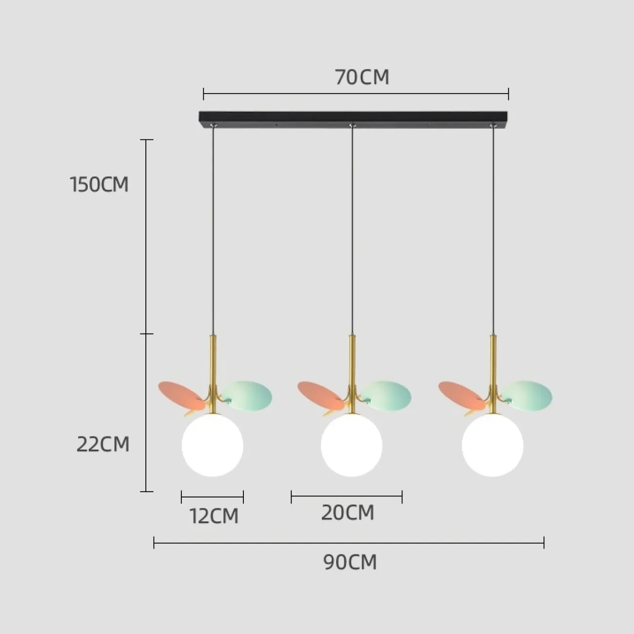 Подвесной светильник MATISSE TRIO Multicolor / Black plank от ImperiumLoft Подвесной светильник MATISSE TRIO Multicolor / Black plank от ImperiumLoft