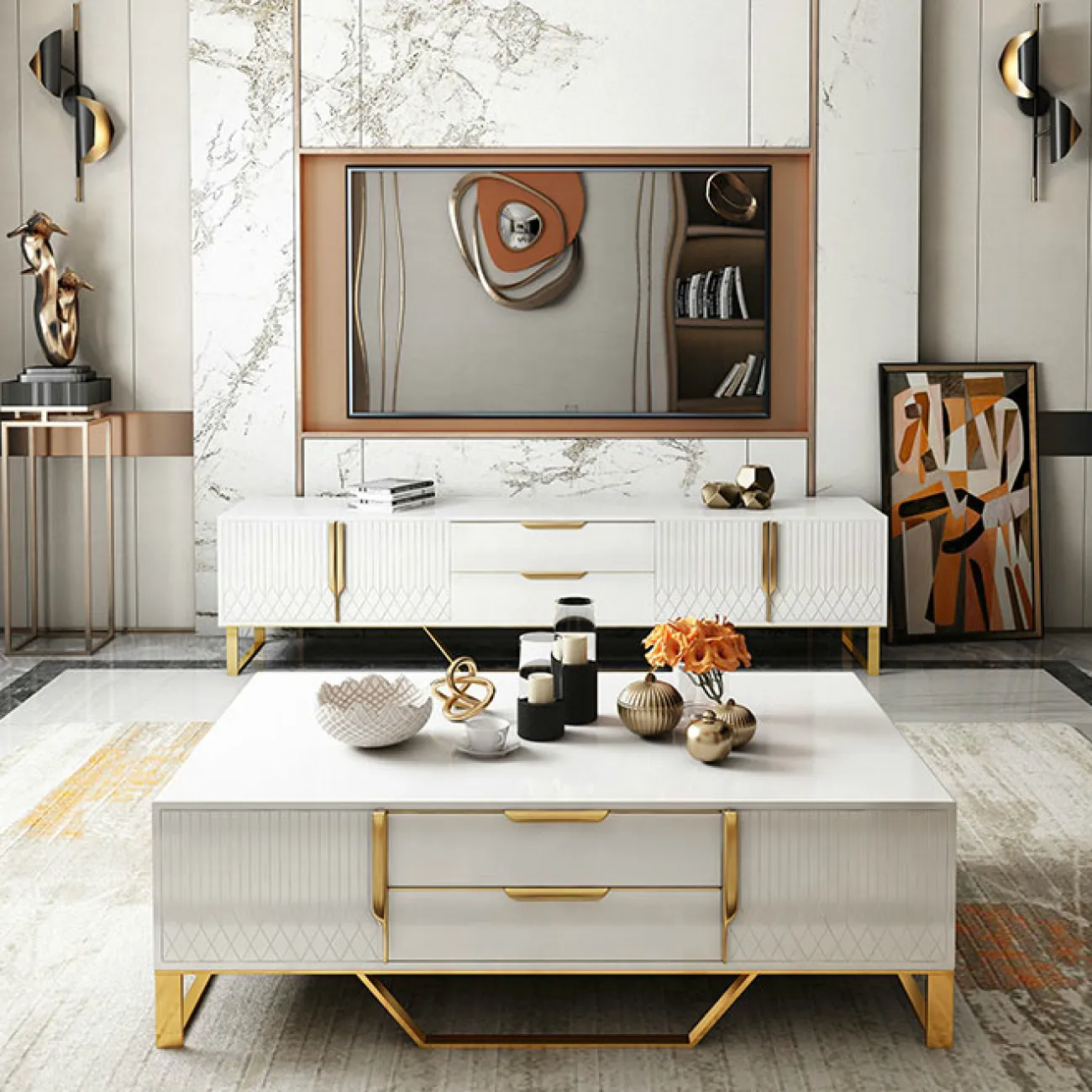 Дизайнерский журнальный столик - LaLume-AP00345