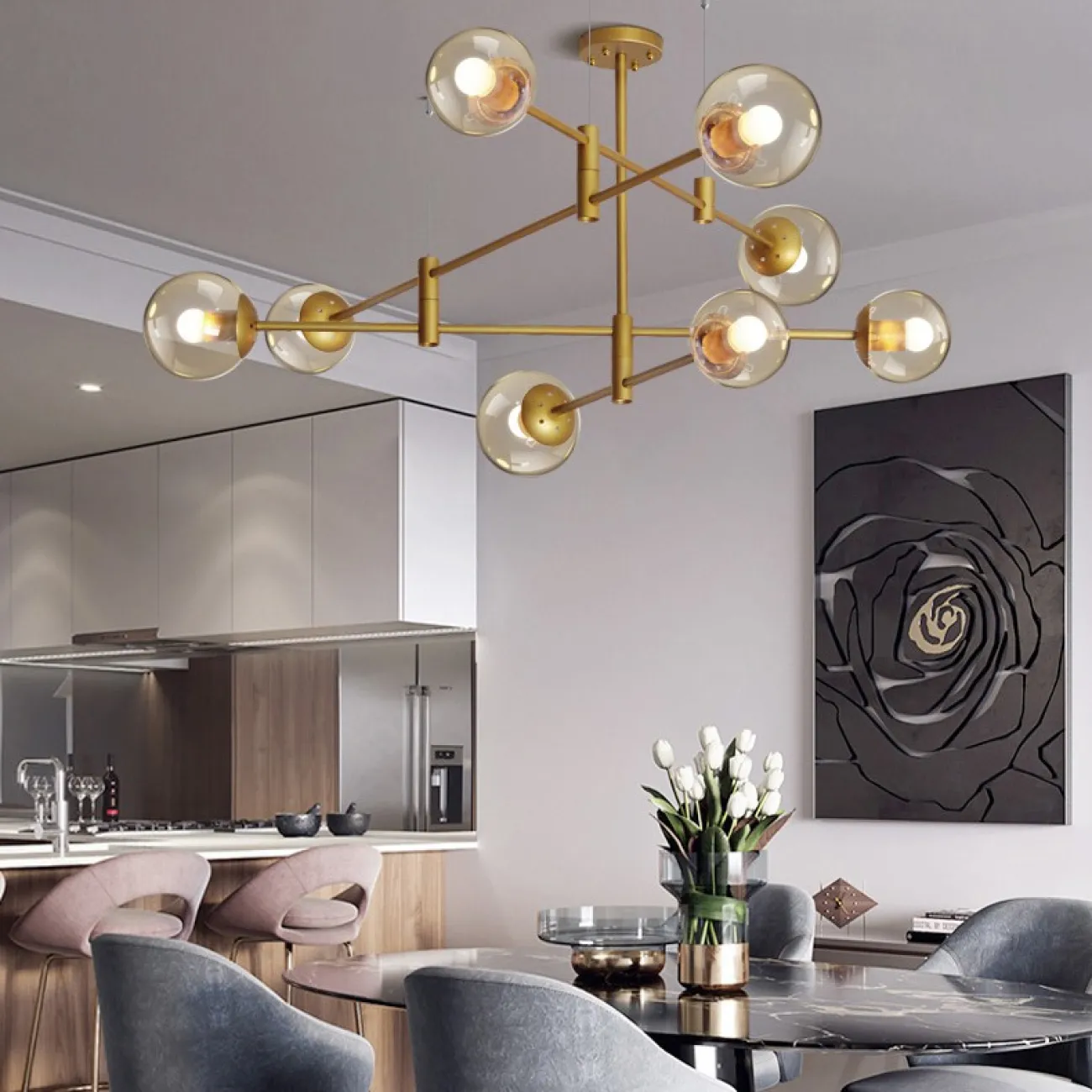 Подвесная люстра GAP золото от ImperiumLoft Подвесная люстра GAP золото от ImperiumLoft