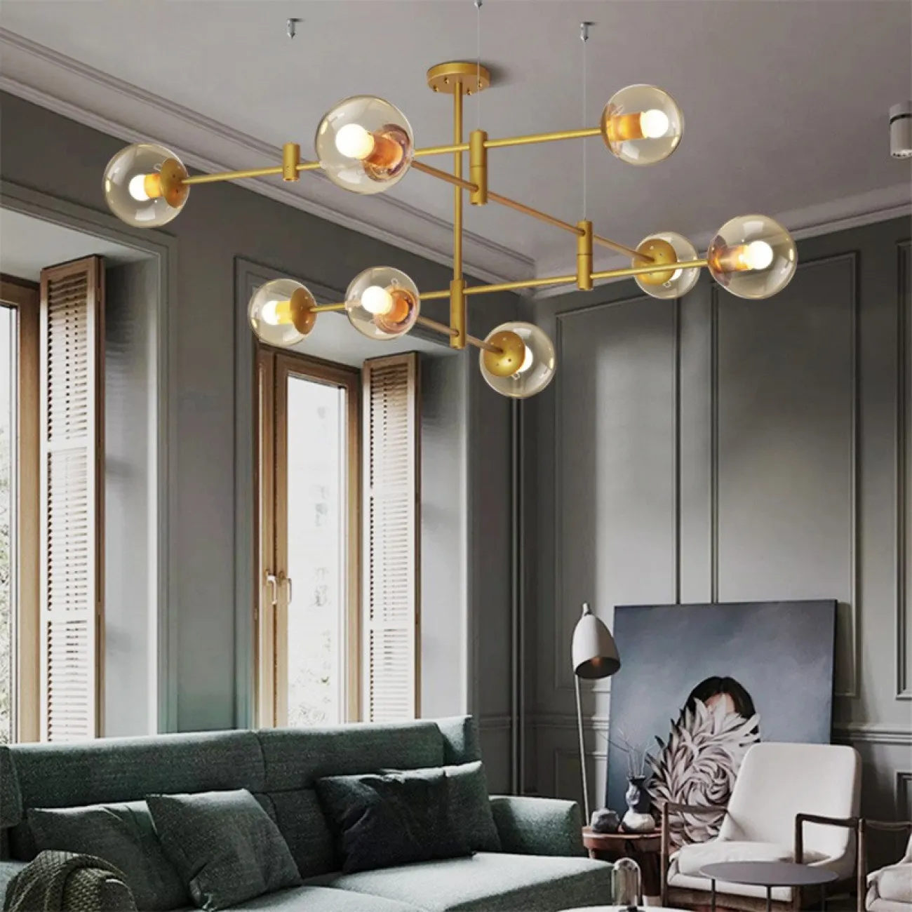 Подвесная люстра GAP золото от ImperiumLoft Подвесная люстра GAP золото от ImperiumLoft