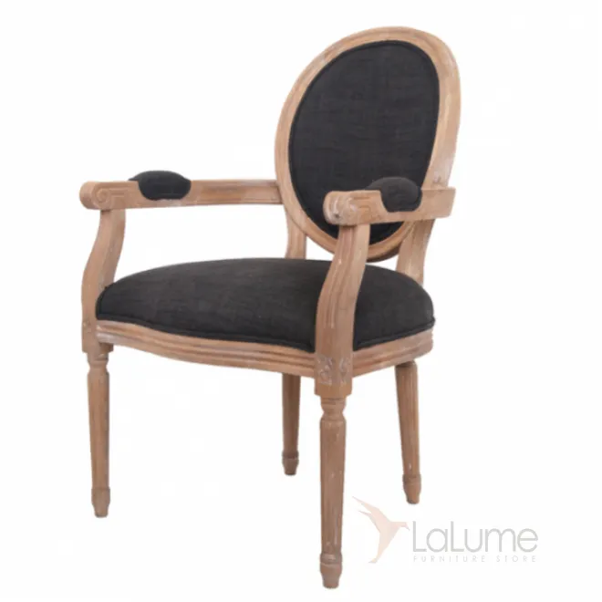Стул French chairs Provence Black ArmChair