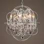 Люстра RH Foucault's Orb Crystal Chandelier Polished Nickel Small от LaLume